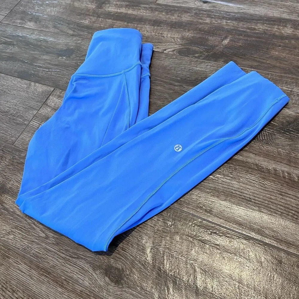 Lululemon Base Pace High Rise HR Tight Women’s Size 2 Blue 25” Leggings Pants - Picture 3 of 10